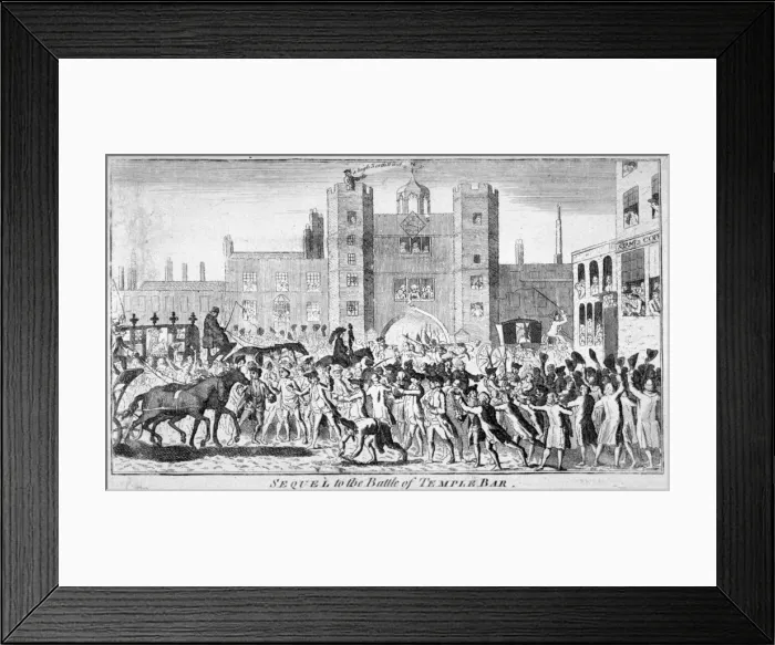 Framed Print : Sequel to the battle of Temple Bar, 1769 Framed Print : Sequel to the battle of Temple Bar, 1769