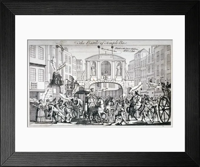 Framed Print : The Battle of Temple Bar, 1769 Framed Print : The Battle of Temple Bar, 1769