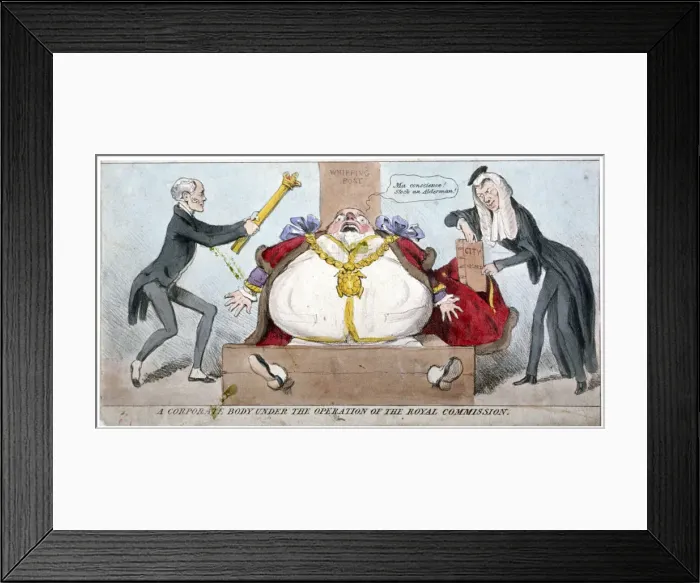 Framed Print : A corporate body under the operation of the Royal Commission, c1835 Framed Print : A corporate body under the operation of the Royal Commission, c1835