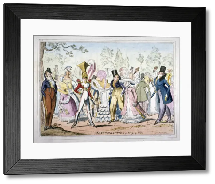 Framed Print : Monstrosities of 1819, and 1820, 1835. Artist Framed Print : Monstrosities of 1819, and 1820, 1835. Artist