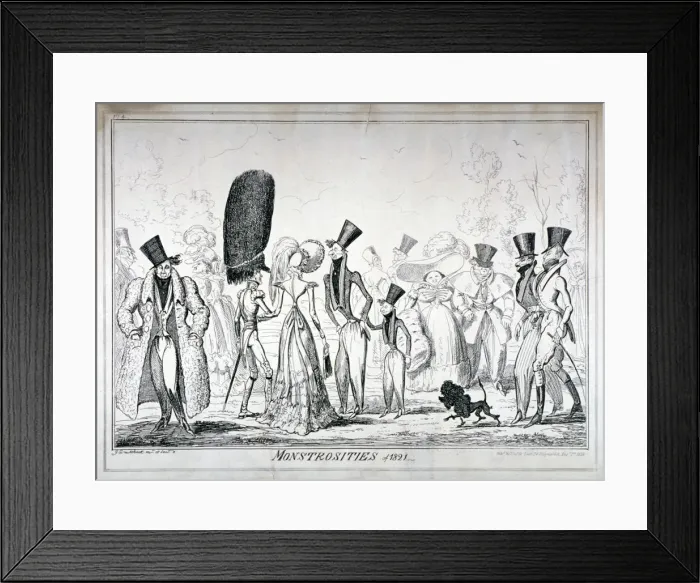 Framed Print : Monstrosities of 1821, 1835. Artist Framed Print : Monstrosities of 1821, 1835. Artist