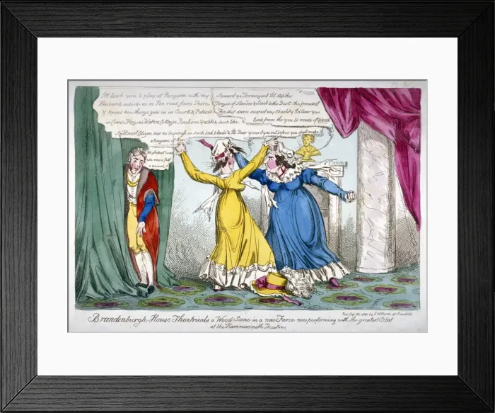 Framed Print : Queen Caroline and Mrs Wood, 1820 Framed Print : Queen Caroline and Mrs Wood, 1820