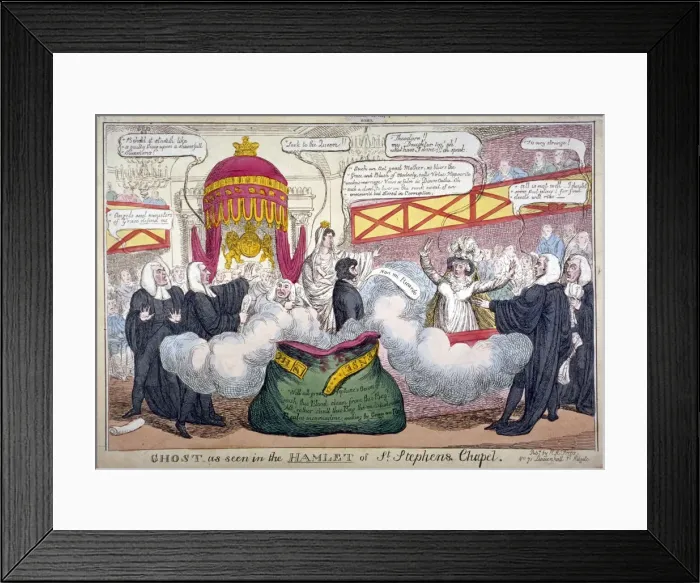 Framed Print : Ghost as seen in the Hamlet of St Stephens Chapel, 1820 Framed Print : Ghost as seen in the Hamlet of St Stephens Chapel, 1820