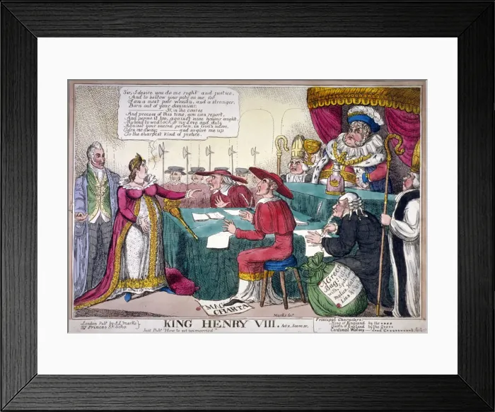 Framed Print : King Henry VIII, act II, scene iv, c1820. Artist Framed Print : King Henry VIII, act II, scene iv, c1820. Artist
