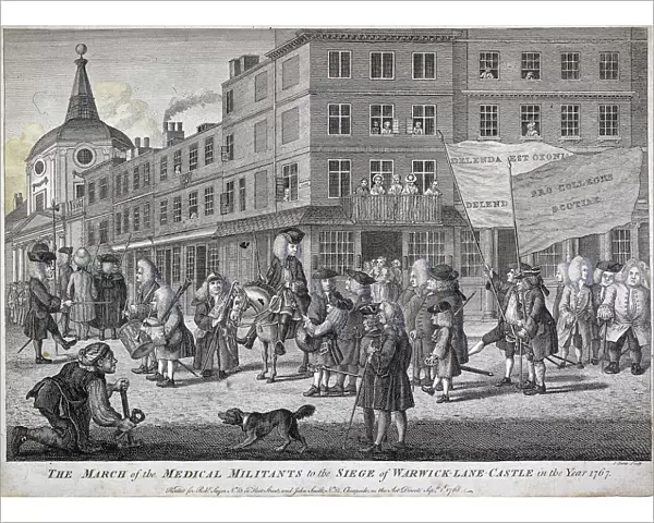The March of the Medical Militants to the siege of Warwick Lane Castle, London, 1768