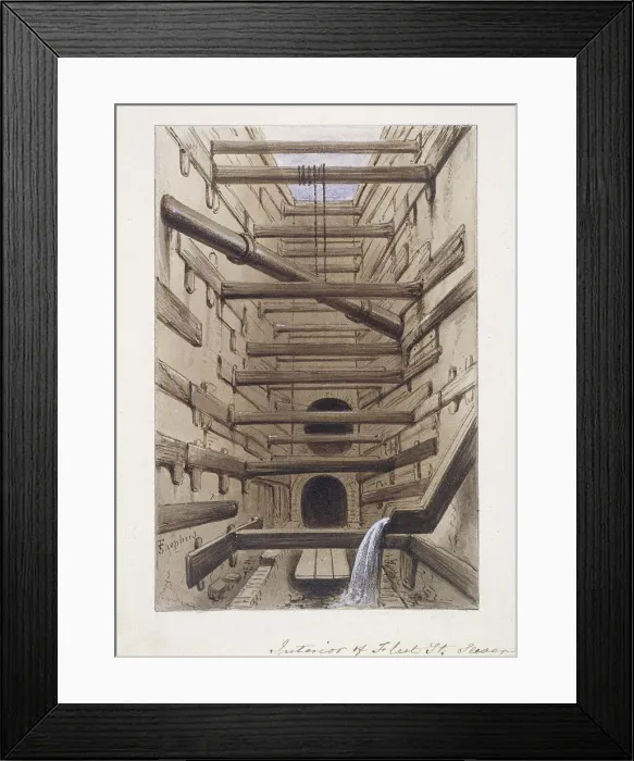 Framed Print : Fleet Street, London, 1845. Artist: Frederick Napoleon Shepherd Framed Print : Fleet Street, London, 1845. Artist: Frederick Napoleon Shepherd