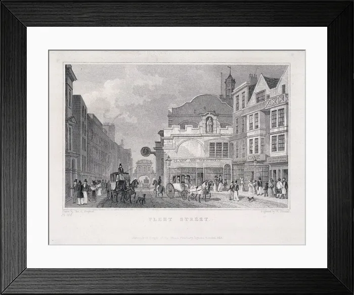 Framed Print : Fleet Street, London, 1831 Artist: W Henshall Framed Print : Fleet Street, London, 1831 Artist: W Henshall