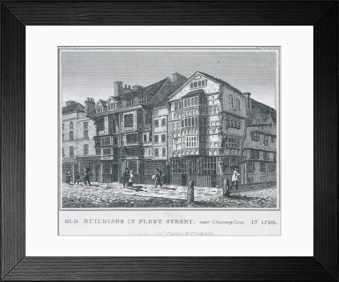 Framed Print : Fleet Street, London, 1828 Framed Print : Fleet Street, London, 1828