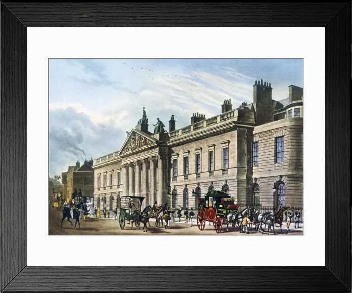 Framed Print : East India House, London, 1817. Artist: Thomas Hosmer Shepherd Framed Print : East India House, London, 1817. Artist: Thomas Hosmer Shepherd