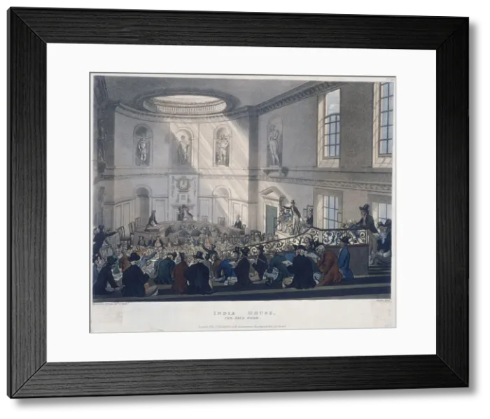 Framed Print : East India House, London, 1808. Artist: Augustus Charles Pugin Framed Print : East India House, London, 1808. Artist: Augustus Charles Pugin