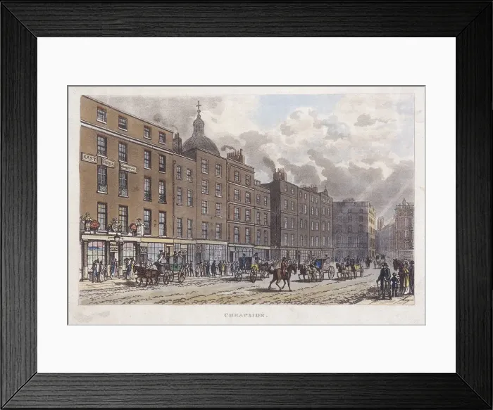 Framed Print : Cheapside, London, 1813 Framed Print : Cheapside, London, 1813