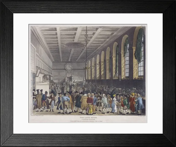 Framed Print : Fire at Custom House, London, 1814 Framed Print : Fire at Custom House, London, 1814