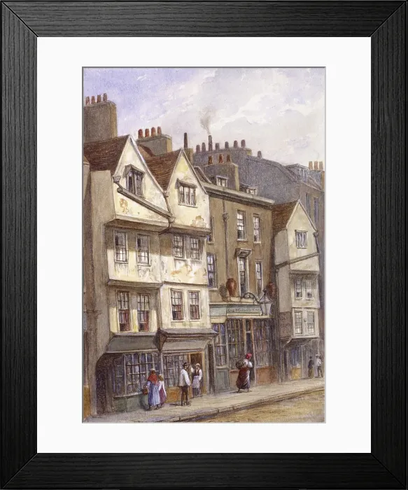 Framed Print : Fetter Lane, London, 1870. Artist: JT Wilson Framed Print : Fetter Lane, London, 1870. Artist: JT Wilson