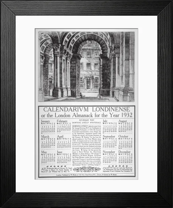 Framed Print : No 10 Downing Street, Westminster, London, 1931. Artist: William Monk Framed Print : No 10 Downing Street, Westminster, London, 1931. Artist: William Monk