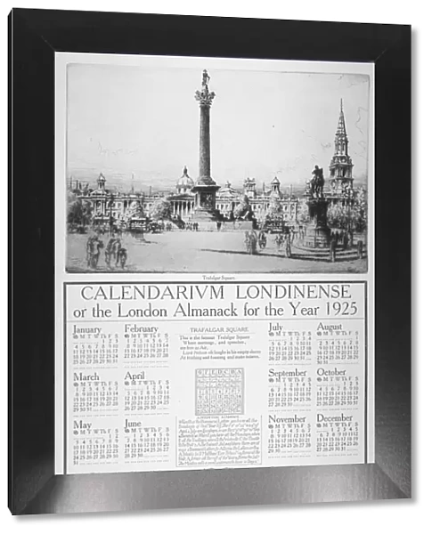 Trafalgar Square, Westminster, London, 1924. Artist: William Monk