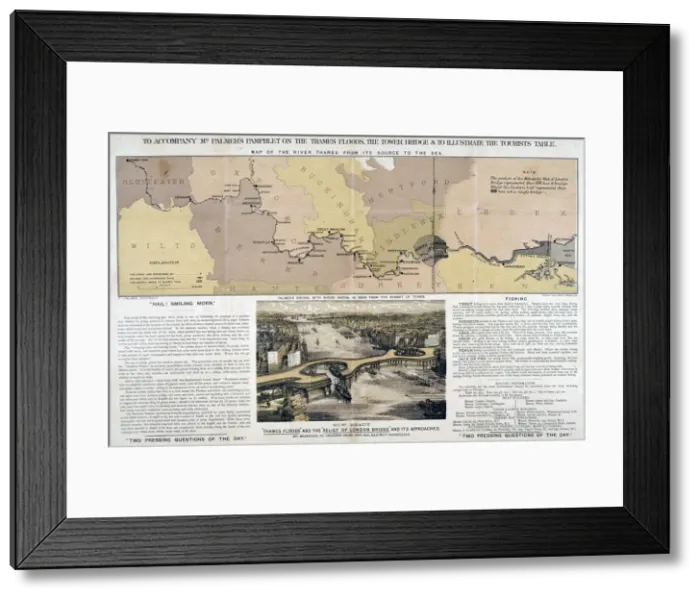 Framed Print : Tower Bridge, Stepney, London, 1877 Framed Print : Tower Bridge, Stepney, London, 1877