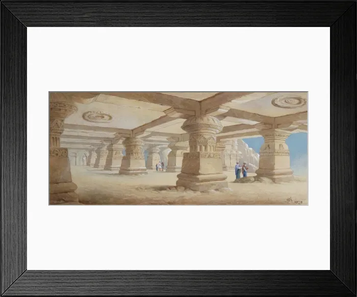 Framed Print : Rock Cut Temple, Ellora, Maharashtra, India, 1878. Artist: Edward Arthur Heffer Framed Print : Rock Cut Temple, Ellora, Maharashtra, India, 1878. Artist: Edward Arthur Heffer