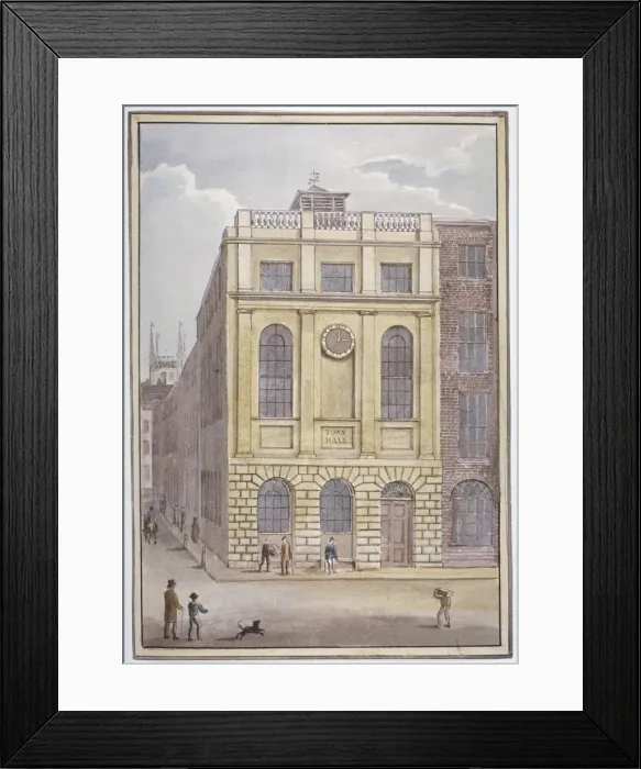 Framed Print : Southwark Town Hall, London, c1845 Framed Print : Southwark Town Hall, London, c1845