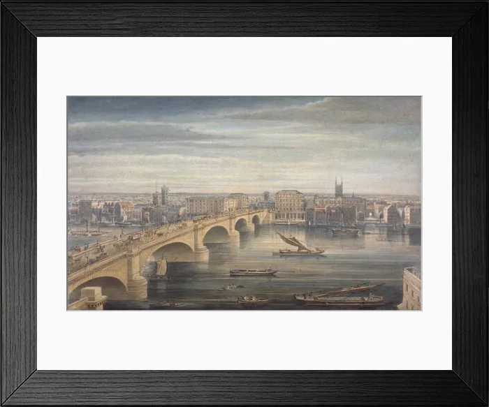 Framed Print : London Bridge, London, c1835. Artist: G Yates Framed Print : London Bridge, London, c1835. Artist: G Yates