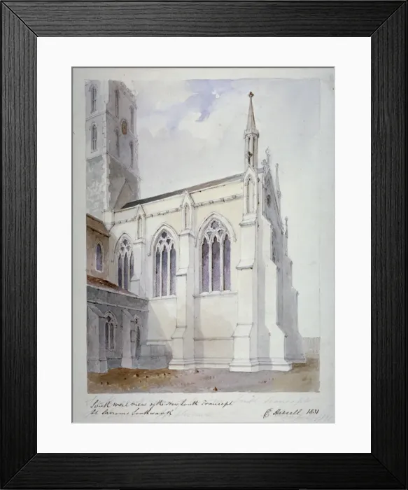 Framed Print : Southwark Cathedral, London, 1831. Artist: Edward Hassell Framed Print : Southwark Cathedral, London, 1831. Artist: Edward Hassell