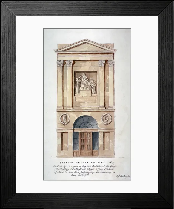Framed Print : View of the entrance to the British Institution, Pall Mall, Westminster, London, 1819 Framed Print : View of the entrance to the British Institution, Pall Mall, Westminster, London, 1819