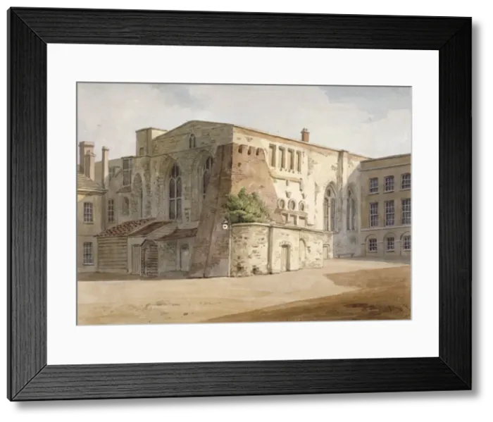 Framed Print : Exterior view of the Painted Chamber, Palace of Westminster, London, c1805. Artist Framed Print : Exterior view of the Painted Chamber, Palace of Westminster, London, c1805. Artist