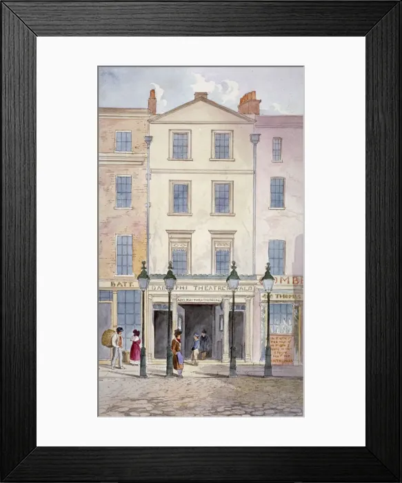 Framed Print : View of the Adelphi Theatre, Strand, Westminster, London, c1830 Framed Print : View of the Adelphi Theatre, Strand, Westminster, London, c1830