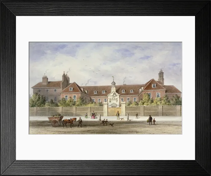 Framed Print : Grey Coat Hospital, Tothill Fields, Westminster, London, c1840 Framed Print : Grey Coat Hospital, Tothill Fields, Westminster, London, c1840