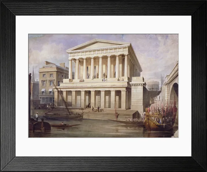 Framed Print : Proposed view of Fishmongers Hall near London Bridge, City of London, c1830. Artist Framed Print : Proposed view of Fishmongers Hall near London Bridge, City of London, c1830. Artist