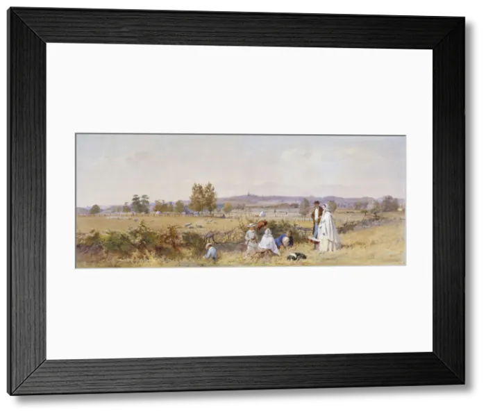 Framed Print : Fields at the back of Holloway Prison, Islington, London, 1859. Artist: John Absolon