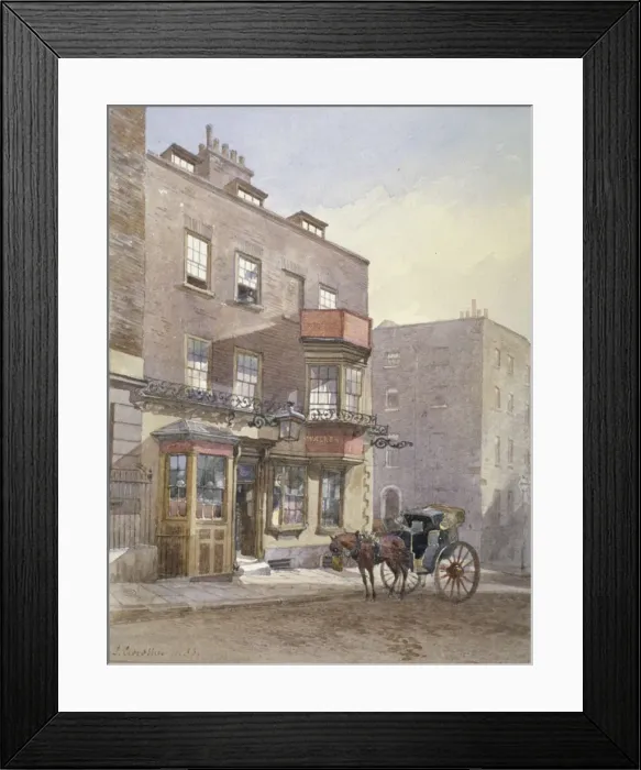 Framed Print : The Cheshire Cheese Tavern, Surrey Street, Westminster, London, 1883 Framed Print : The Cheshire Cheese Tavern, Surrey Street, Westminster, London, 1883
