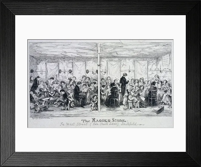 Framed Print : Field Lane Ragged School, London, c1850 Framed Print : Field Lane Ragged School, London, c1850