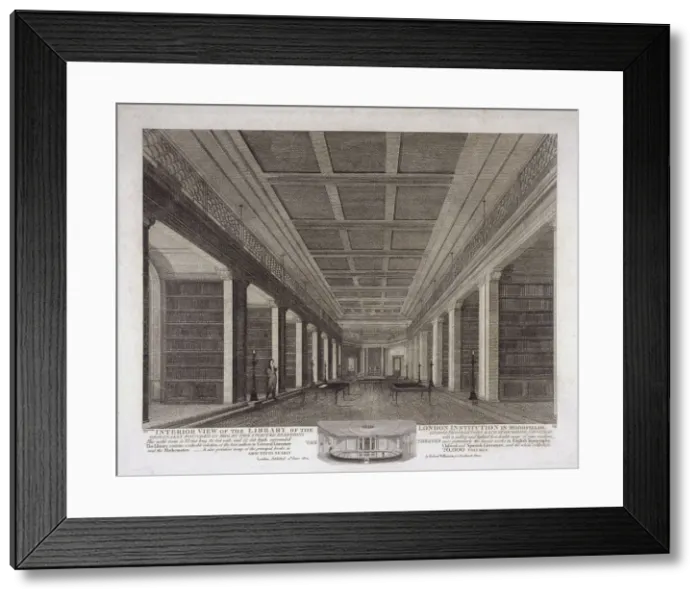 Framed Print : London Institution, Finsbury Circus, London, 1819. Artist: Henry R Cook Framed Print : London Institution, Finsbury Circus, London, 1819. Artist: Henry R Cook