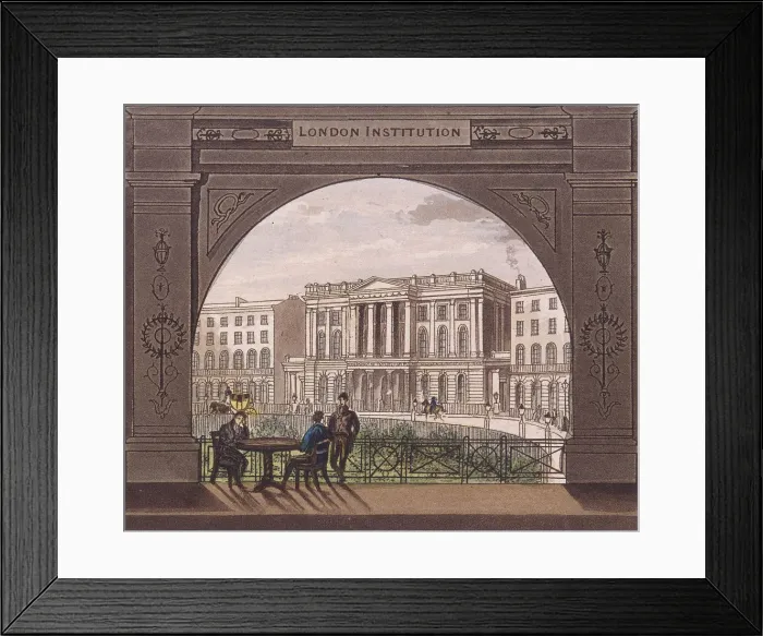 Framed Print : London Institution, Finsbury Circus, c1820 Framed Print : London Institution, Finsbury Circus, c1820