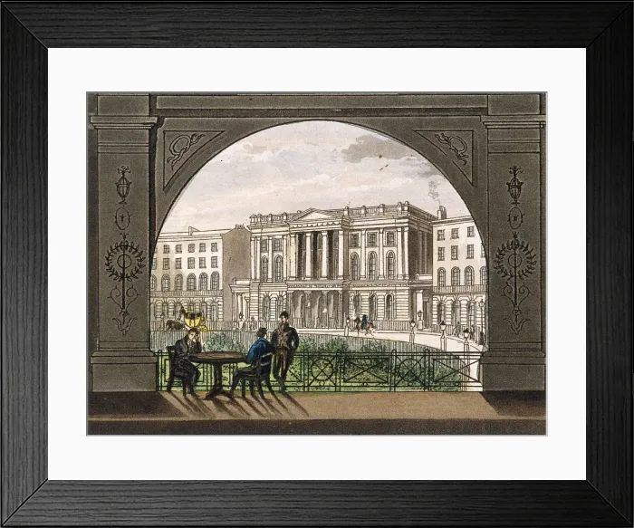 Framed Print : London Institution, Finsbury Circus, c1820 Framed Print : London Institution, Finsbury Circus, c1820