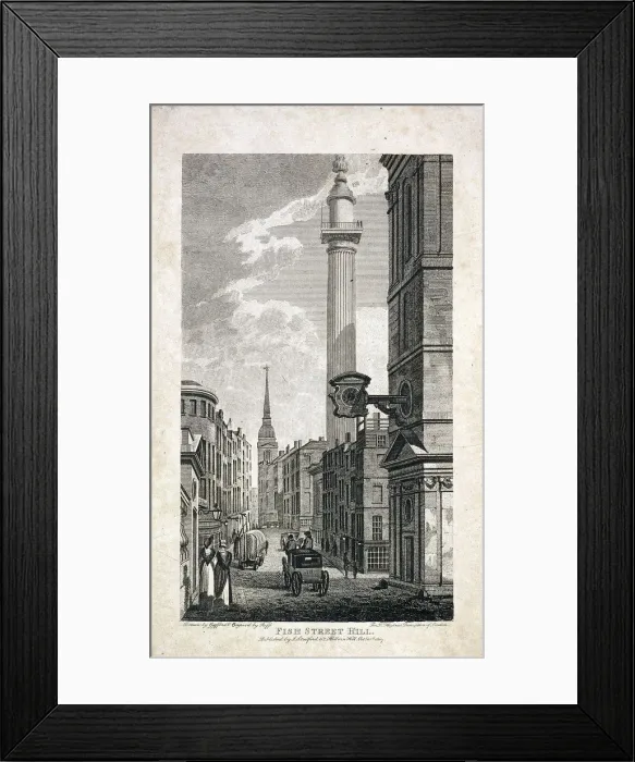 Framed Print : Fish Street Hill and the Monument, London, 1817. Artist: Robert Cabbel Roffe Framed Print : Fish Street Hill and the Monument, London, 1817. Artist: Robert Cabbel Roffe