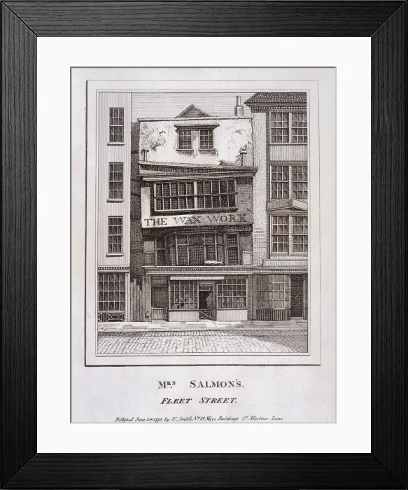 Framed Print : Mrs Salmons Waxworks in Fleet Street, London, 1793 Framed Print : Mrs Salmons Waxworks in Fleet Street, London, 1793