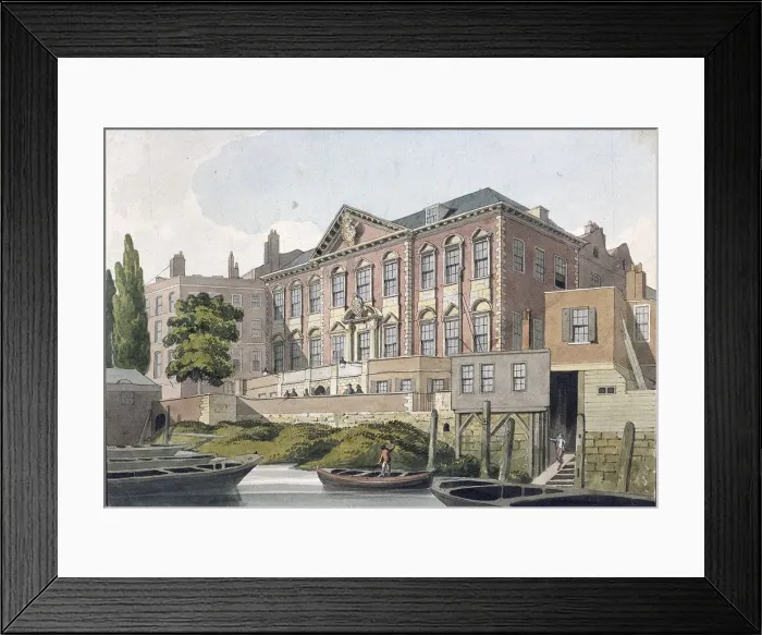 Framed Print : Fishmongers Hall from the River Thames, London, c1810. Artist: George Shepherd Framed Print : Fishmongers Hall from the River Thames, London, c1810. Artist: George Shepherd