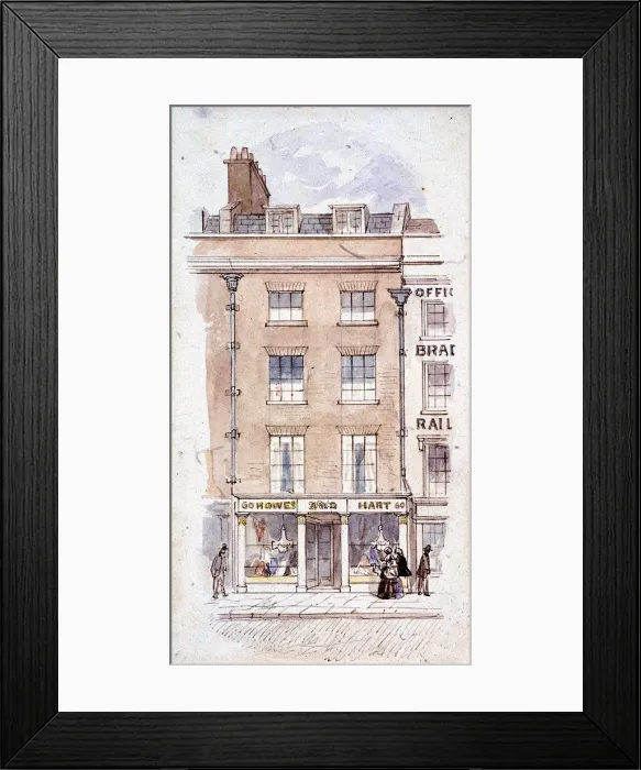 Framed Print : Howes and Hart, Fleet Street, London, c1820. Artist: James Findlay Framed Print : Howes and Hart, Fleet Street, London, c1820. Artist: James Findlay