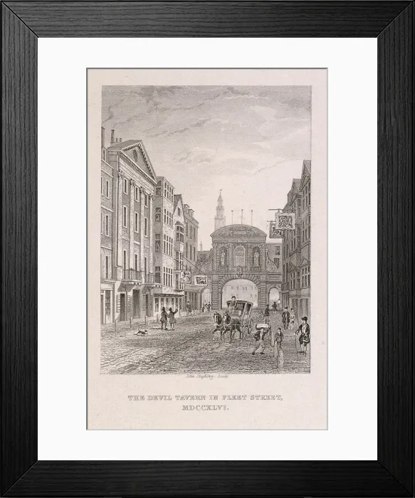 Framed Print : Fleet Street, London, 1746. Artist: John Cleghorn Framed Print : Fleet Street, London, 1746. Artist: John Cleghorn
