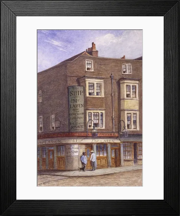 Framed Print : Ship Tavern, Goodmans Yard, London, c1870. Artist: JT Wilson Framed Print : Ship Tavern, Goodmans Yard, London, c1870. Artist: JT Wilson