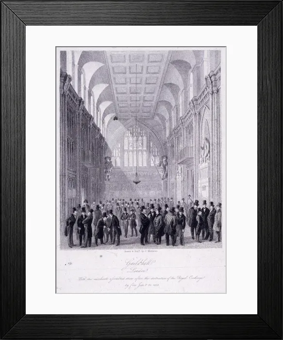 Framed Print : The Guildhall, London, 1838. Artist: C Matthews Framed Print : The Guildhall, London, 1838. Artist: C Matthews