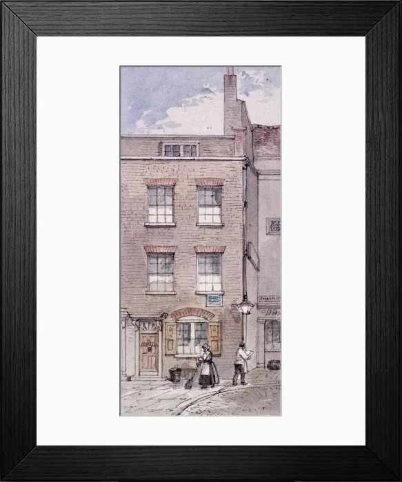 Framed Print : Gunpowder Alley, London, c1850. Artist: James Findlay Framed Print : Gunpowder Alley, London, c1850. Artist: James Findlay