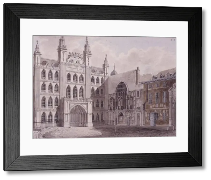 Framed Print : Guildhall, London, 1727 Framed Print : Guildhall, London, 1727