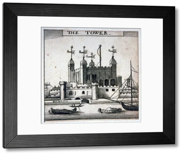 Framed Print : View of the Tower of London with boats on the River Thames, c1750 Framed Print : View of the Tower of London with boats on the River Thames, c1750
