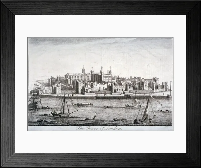 Framed Print : Tower of London, Stepney, c1750. Artist: William Henry Toms Framed Print : Tower of London, Stepney, c1750. Artist: William Henry Toms