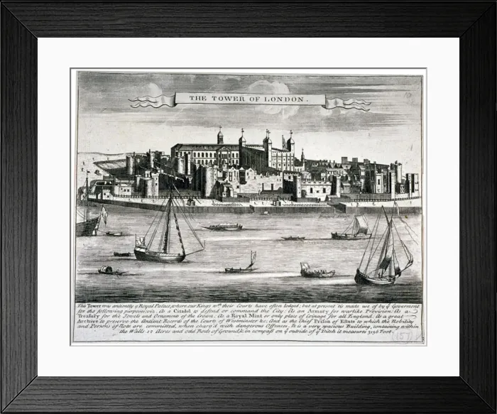 Framed Print : Tower of London, c1750 Framed Print : Tower of London, c1750