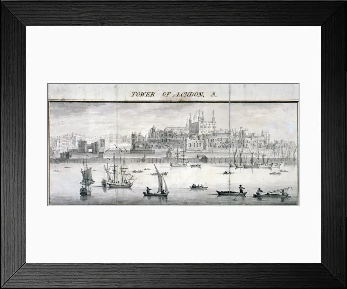 Framed Print : Tower of London, 1737. Artist: Samuel Buck Framed Print : Tower of London, 1737. Artist: Samuel Buck
