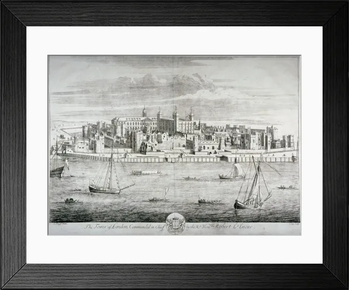 Framed Print : Tower of London, c1700. Artist: Johannes Kip Framed Print : Tower of London, c1700. Artist: Johannes Kip