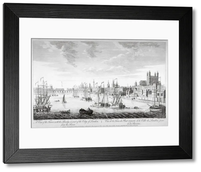Framed Print : Tower of London, 1753. Artist: Johann Sebastian Muller Framed Print : Tower of London, 1753. Artist: Johann Sebastian Muller